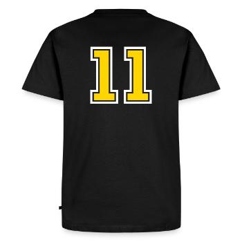 11 - T-shirt Premium bio Homme - noir - Dos - Nico (187cm)