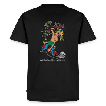 bob_tree - streetwear, casual style, funsport - Männer Premium Bio T-Shirt - Schwarz - Hinten - Nico (187cm)