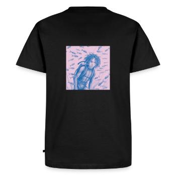 Garçon plongeur rose - T-shirt Premium bio Homme - noir - Dos - Nico (187cm)