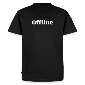 Hors-ligne - T-shirt Premium bio Homme - noir - Dos - Nico (187cm)