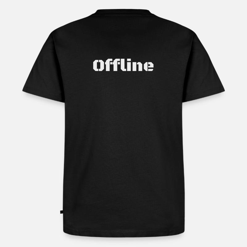Offline - Männer Premium Bio T-Shirt - Schwarz