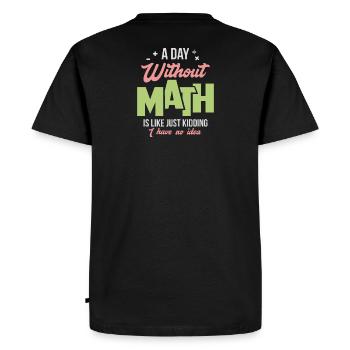 mathematics - Men's Premium Organic T-Shirt - black - Back - Nico (187cm)