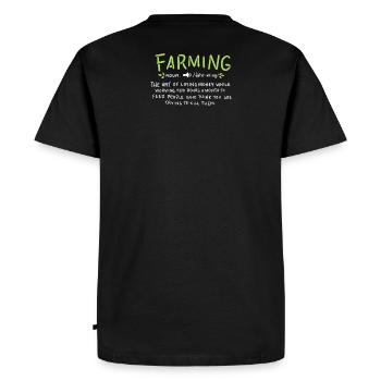 FARMING: Farming Definition - Men's Premium Organic T-Shirt - black - Back - Nico (187cm)
