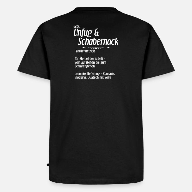 Unfug und Schabernack - Männer Premium Bio T-Shirt - Schwarz