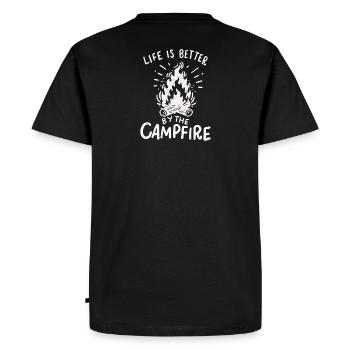 Camping - Life Is Better By The Campfire - Men's Premium Organic T-Shirt - black - Back - Nico (187cm)