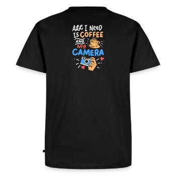 photography - Men's Premium Organic T-Shirt - black - Back - Nico (187cm)