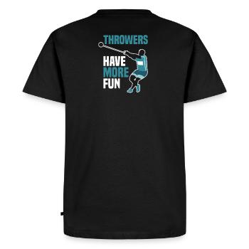 Athletics - Men's Premium Organic T-Shirt - black - Back - Nico (187cm)