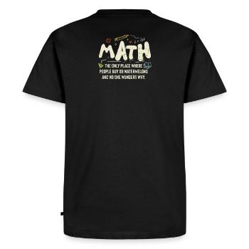 mathematics - Men's Premium Organic T-Shirt - black - Back - Nico (187cm)