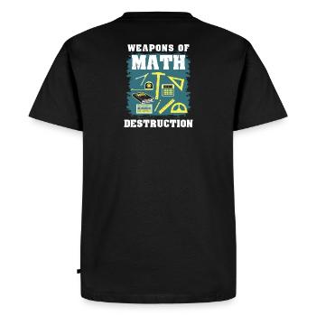 Math math gift - Men's Premium Organic T-Shirt - black - Back - Nico (187cm)