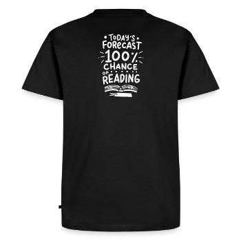 Read books book gift bookshelf - Men's Premium Organic T-Shirt - black - Back - Nico (187cm)
