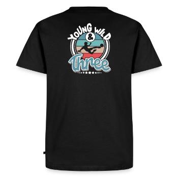 Football 3 ans Enfants Anniversaire d’enfant - T-shirt Premium bio Homme - noir - Dos - Nico (187cm)
