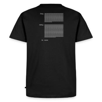 720P1080P4K blanc - T-shirt Premium bio Homme - noir - Dos - Nico (187cm)