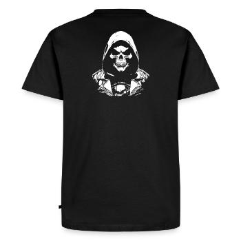 Crâne Rock and Roll | Skeleton Design Rocker - T-shirt Premium bio Homme - noir - Dos - Nico (187cm)