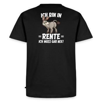 I'm Retired Humor Saying - Men's Premium Organic T-Shirt - black - Back - Nico (187cm)