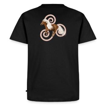Haflinger Artos - T-shirt Premium bio Homme - noir - Dos - Nico (187cm)