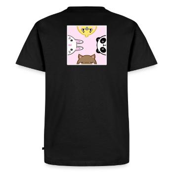 Animaux mignons - T-shirt Premium bio Homme - noir - Dos - Nico (187cm)