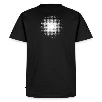 dotted round background white - Men's Premium Organic T-Shirt - black - Back - Nico (187cm)