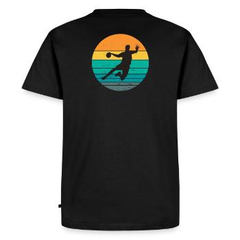 handball, fan de handball, jouer au handball - T-shirt Premium bio Homme - noir - Dos - Nico (187cm)