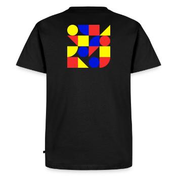 forme, géométrie, art, Bauhaus - T-shirt Premium bio Homme - noir - Dos - Nico (187cm)