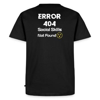 social skills - Men's Premium Organic T-Shirt - black - Back - Nico (187cm)
