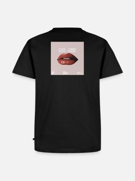 Lust und Liebe: Lippenkunst - Männer Premium Bio T-Shirt - Schwarz