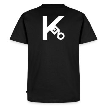 Keno blanc - T-shirt Premium bio Homme - noir - Dos - Nico (187cm)