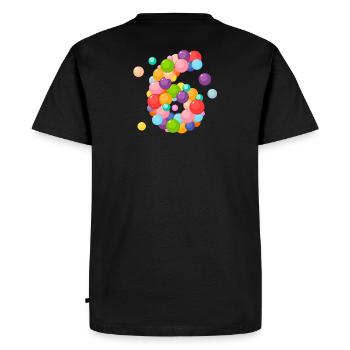 6ans, anniversaire 6 ans, 6 ans, j'ai 6 ans - T-shirt Premium bio Homme - noir - Dos - Nico (187cm)