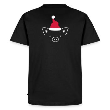 Cochon Sau Nikolaus Noël drôle drôle - T-shirt Premium bio Homme - noir - Dos - Nico (187cm)