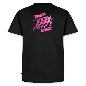running, footing, course à pied, jogging - T-shirt Premium bio Homme - noir - Dos - Nico (187cm)