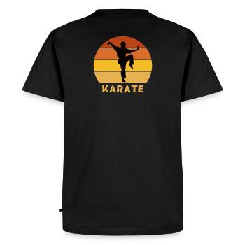 karate, karate fan, do karate - Men's Premium Organic T-Shirt - black - Back - Nico (187cm)