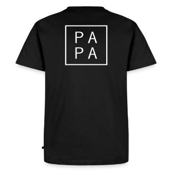 Papa Est. 2026 Père depuis 2026 Futur papa 2026 - T-shirt Premium bio Homme - noir - Dos - Nico (187cm)