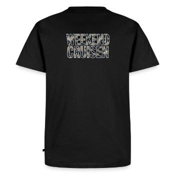 Autocollant de t-shirt de croisière du week-end pour les fans de tuning - T-shirt Premium bio Homme - noir - Dos - Nico (187cm)