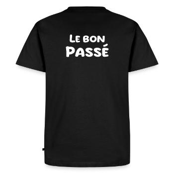 nostalgie passé - T-shirt Premium bio Homme - noir - Dos - Nico (187cm)