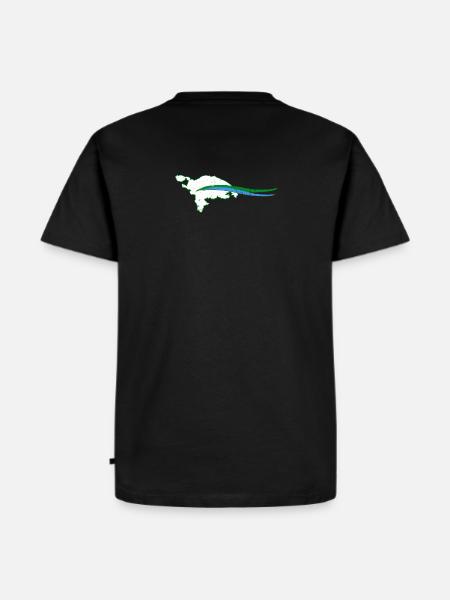 Thurgau Canton Outline with Wave - Men's Premium Organic T-Shirt - black