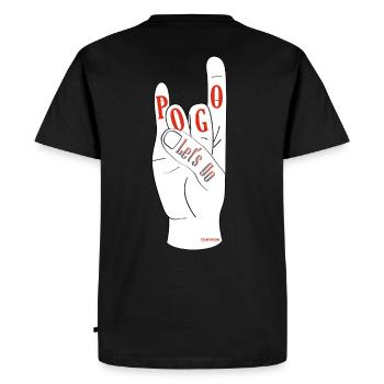 Let's Go Pogo - Men's Premium Organic T-Shirt - black - Back - Nico (187cm)