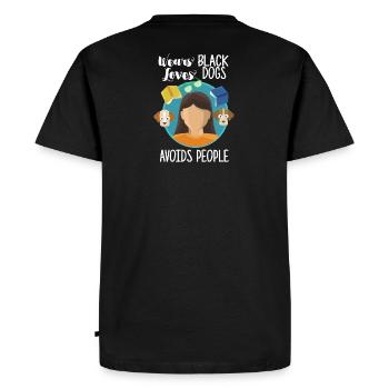 Introverti - T-shirt Premium bio Homme - noir - Dos - Nico (187cm)