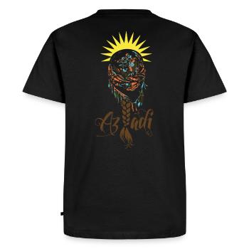 Jin Jiyan Azadi - Vie des femmes Liberté - T-shirt Premium bio Homme - noir - Dos - Nico (187cm)