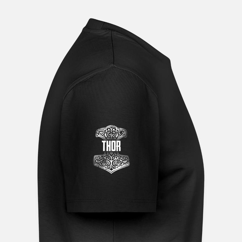 Thor Hammer - Mjollnir - Männer Premium Bio T-Shirt - Schwarz