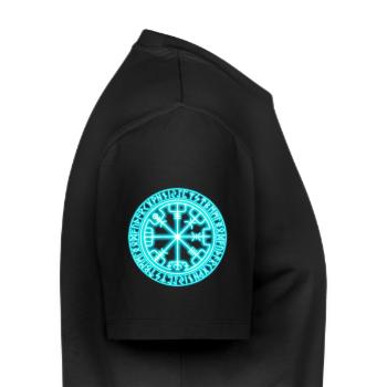 Vegvisir neon - Men's Premium Organic T-Shirt - black - Right - Nico (187cm)