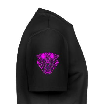 Tigre rose géométrique line art design - T-shirt Premium bio Homme - noir - Droite - Nico (187cm)
