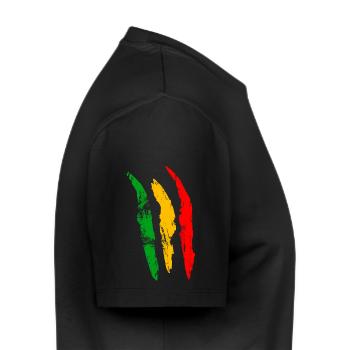 Vert jaune rouge drapeau Bolivie griffes de lion - T-shirt Premium bio Homme - noir - Droite - Nico (187cm)