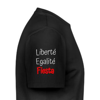 Liberté Egalité Fiesta - T-shirt Premium bio Homme - noir - Droite - Nico (187cm)