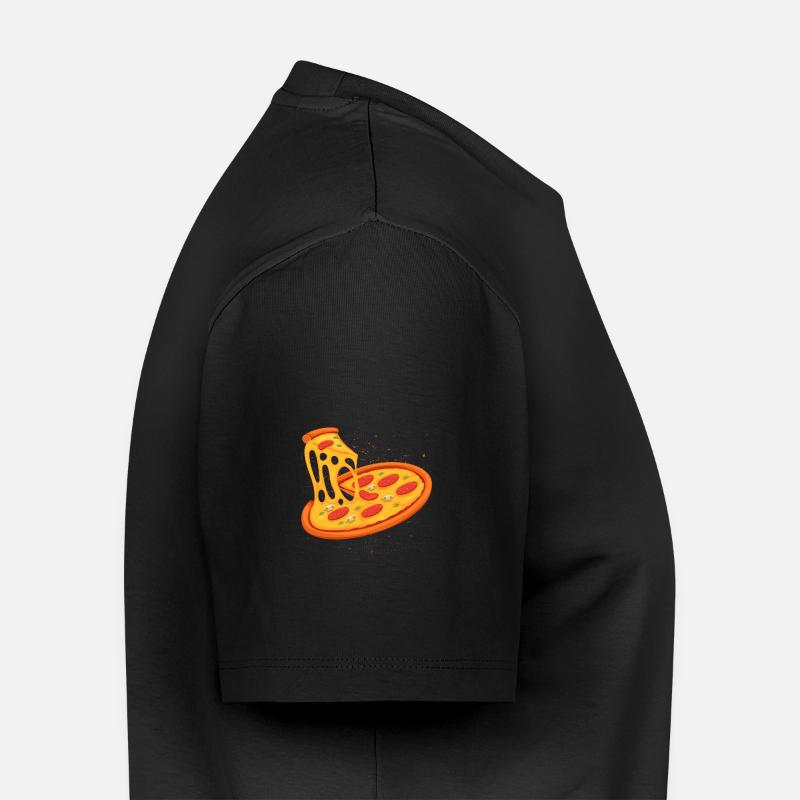 Pizza - Männer Premium Bio T-Shirt - Schwarz