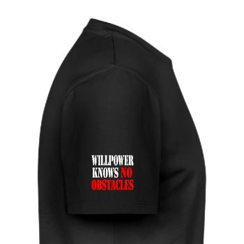La volonté ne connaît pas d’obstacles - T-shirt Premium bio Homme - noir - Droite - Nico (187cm)