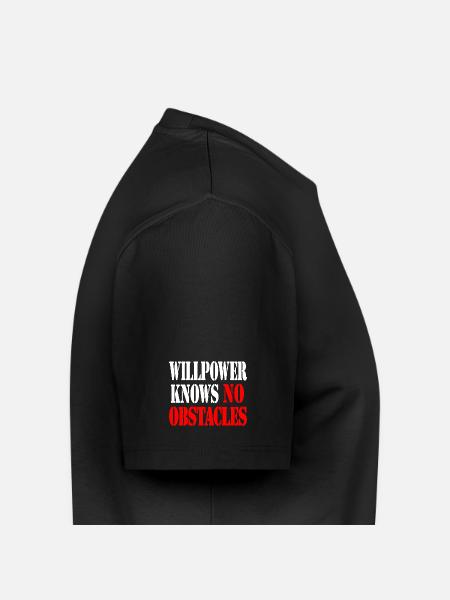 willpower knows no obstacles - Men's Premium Organic T-Shirt - black