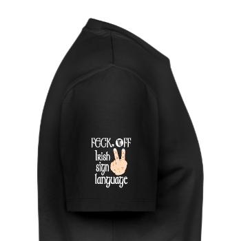 Humour irlandais grossier amusant design unique - T-shirt Premium bio Homme - noir - Droite - Nico (187cm)