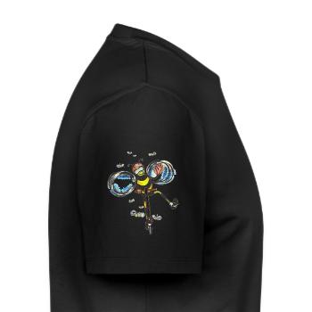 Bee ride scooter électrique - T-shirt Premium bio Homme - noir - Droite - Nico (187cm)