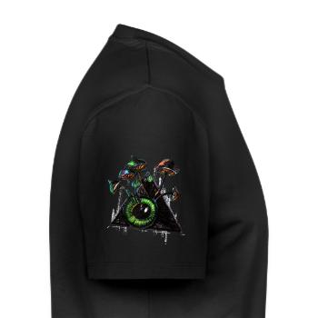 Un champignon spécial et le troisième œil qui voit tout - T-shirt Premium bio Homme - noir - Droite - Nico (187cm)