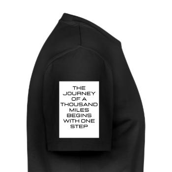 The journey of a thousand miles - Men's Premium Organic T-Shirt - black - Right - Nico (187cm)