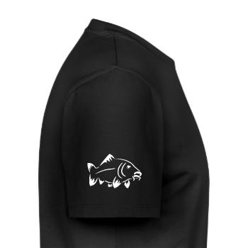 Logo poisson - carpe - T-shirt Premium bio Homme - noir - Droite - Nico (187cm)